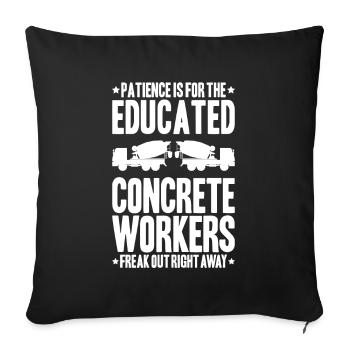 Betonbauer Stahlbetonbauer Concrete Worker - Sofa pillowcase 17,3'' x 17,3'' (45 x 45 cm) - black - Front