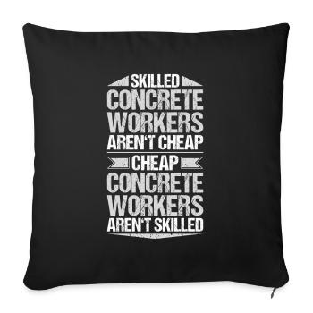 Betonbauer Stahlbetonbauer Concrete Worker - Sofa pillowcase 17,3'' x 17,3'' (45 x 45 cm) - black - Front