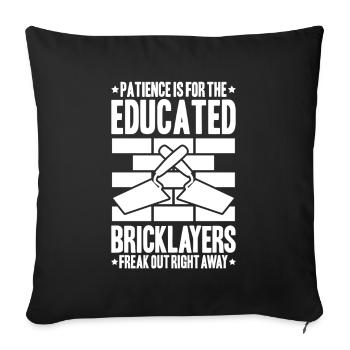 Maître Maçonnerie Maçonnerie Maçon Maçon - Housse de coussin décorative 45 x 45 cm - noir - Devant