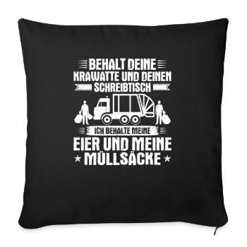 Fachkraft für Kreislauf- und Abfallwirtschaft - Sofakissenbezug 45 x 45 cm - Schwarz - Vorne