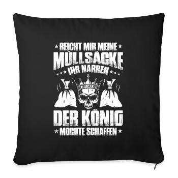 Fachkraft für Kreislauf- und Abfallwirtschaft - Sofakissenbezug 45 x 45 cm - Schwarz - Vorne