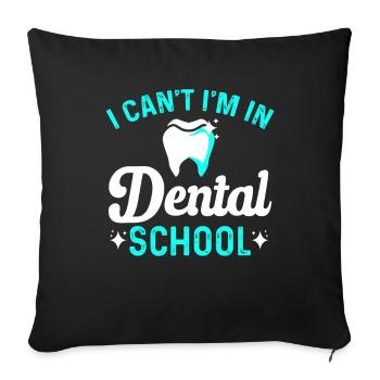 École de médecine dentaire Étudiant en dentisterie Future Tooth - Housse de coussin décorative 45 x 45 cm - noir - Devant