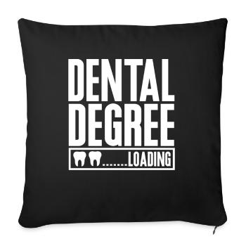 Dental Studies Loading Dentist Student S - Sofa pillowcase 17,3'' x 17,3'' (45 x 45 cm) - black - Front