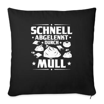 Fachkraft für Kreislauf- und Abfallwirtschaft - Sofakissenbezug 45 x 45 cm - Schwarz - Vorne