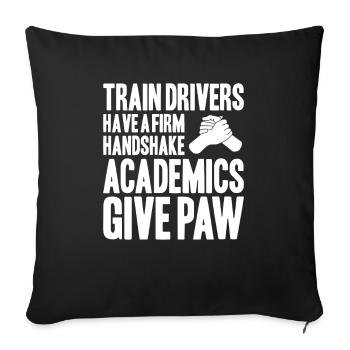 Triebfahrzeugführer Lokführer Train Driver - Sofakissenbezug 45 x 45 cm - Schwarz - Vorne