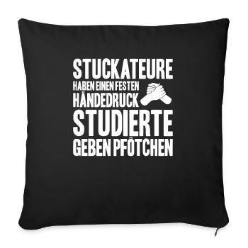 Stuckateur Plasterer Stukkateur Gipser Verputzer - Sofakissenbezug 45 x 45 cm - Schwarz - Vorne