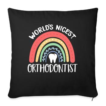 Orthodontist Dentist Orthodontics The beautiful - Sofa pillowcase 17,3'' x 17,3'' (45 x 45 cm) - black - Front
