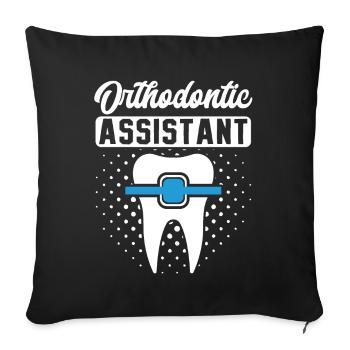 Orthodontic Assistant Orthodontist Z - Sofa pillowcase 17,3'' x 17,3'' (45 x 45 cm) - black - Front