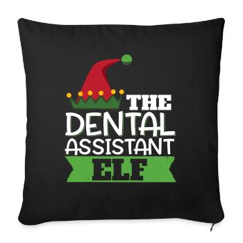 Christmas The dental assistant e - Sofa pillowcase 17,3'' x 17,3'' (45 x 45 cm) - black - Front