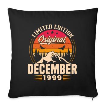 Cadeau D'anniversaire Nées En Décembre 1999 - Housse de coussin décorative 45 x 45 cm - noir - Devant