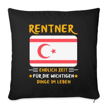 Rentner Rente Rentenbeginn Zypern - Sofakissenbezug 45 x 45 cm - Schwarz - Vorne