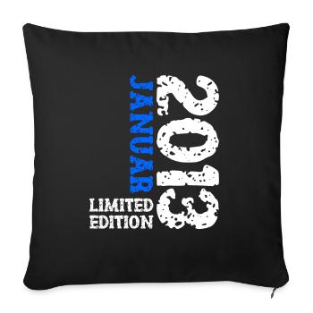 2013 Janvier Édition Limitée Déco Tenue D’anniversaire - Housse de coussin décorative 45 x 45 cm - noir - Devant