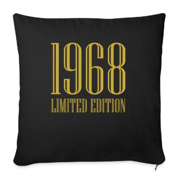 1968 Limited Edition Birthday Gift Wife Husband - Sofa pillowcase 17,3'' x 17,3'' (45 x 45 cm) - black - Front