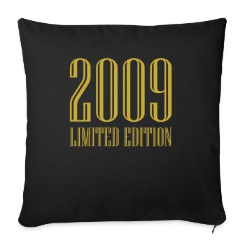 2009 Édition Limitée Anniversaire Cadeau Femme Mari - Housse de coussin décorative 45 x 45 cm - noir - Devant