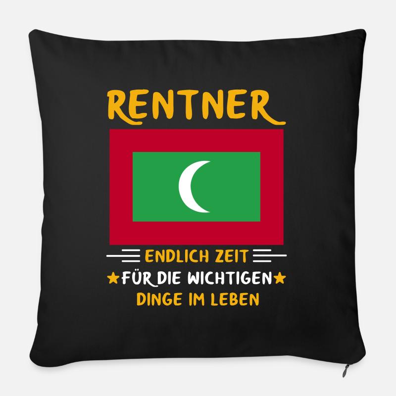 Rentner Rente Rentenbeginn Malediven - Sofakissenbezug 45 x 45 cm - Schwarz