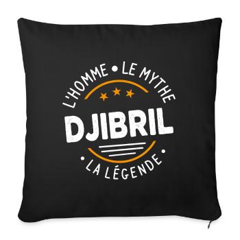 Djibril L'Homme Le Mythe La Légende - Housse de coussin décorative 45 x 45 cm - noir - Devant