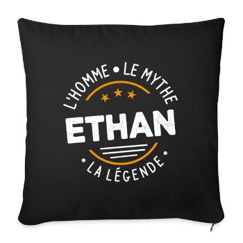 Ethan L'Homme Le Mythe La Légende - Housse de coussin décorative 45 x 45 cm - noir - Devant