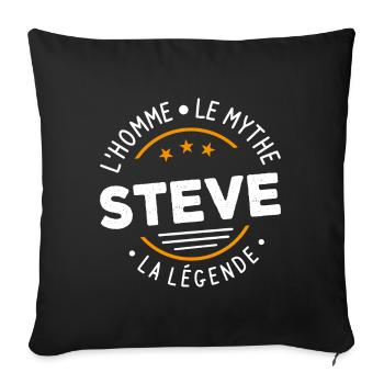 Steve L'Homme Le Mythe La Légende - Housse de coussin décorative 45 x 45 cm - noir - Devant