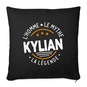 kylian L'Homme Le Mythe La Légende - Housse de coussin décorative 45 x 45 cm - noir - Devant