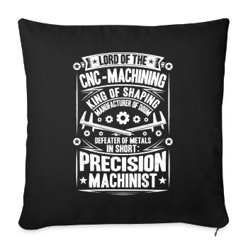 Precision mechanic Precision Machinist - Sofa pillowcase 17,3'' x 17,3'' (45 x 45 cm) - black - Front