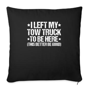 Conducteur de dépanneuse de service - Housse de coussin décorative 45 x 45 cm - noir - Devant