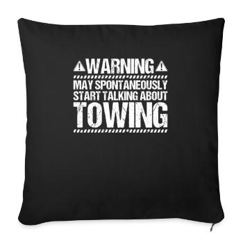 Conducteur de dépanneuse de service - Housse de coussin décorative 45 x 45 cm - noir - Devant