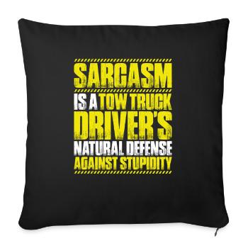 Conducteur de dépanneuse de service - Housse de coussin décorative 45 x 45 cm - noir - Devant