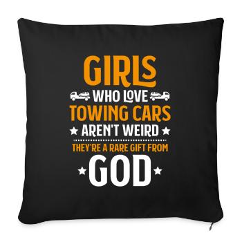 Conducteur de dépanneuse de service - Housse de coussin décorative 45 x 45 cm - noir - Devant