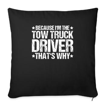 Conducteur de dépanneuse de service - Housse de coussin décorative 45 x 45 cm - noir - Devant