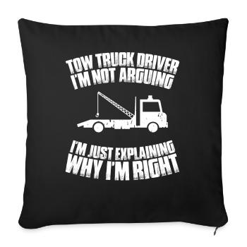 Conducteur de dépanneuse de service - Housse de coussin décorative 45 x 45 cm - noir - Devant