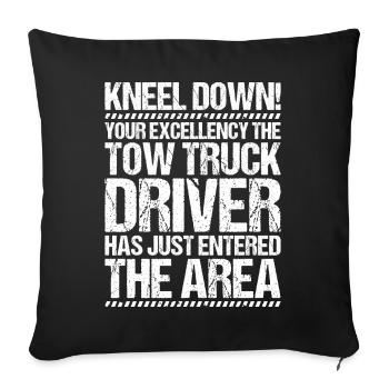 Conducteur de dépanneuse de service - Housse de coussin décorative 45 x 45 cm - noir - Devant