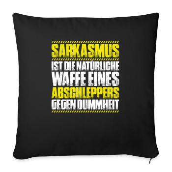 Abschlepper Abschleppdienst Tow Truck Driver - Sofakissenbezug 45 x 45 cm - Schwarz - Vorne