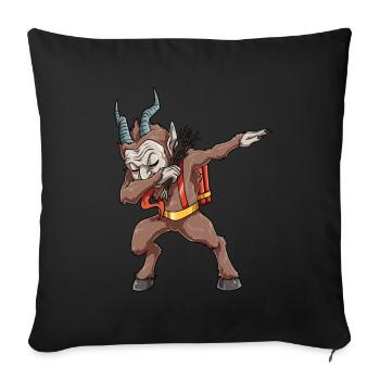 Krampus Knecht Ruprecht Perchten Nikolaus - Sofakissenbezug 45 x 45 cm - Schwarz - Vorne