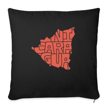 Nicaragua Republik Karibik Südamerika Fun Geschenk - Sofakissenbezug 45 x 45 cm - Schwarz - Vorne