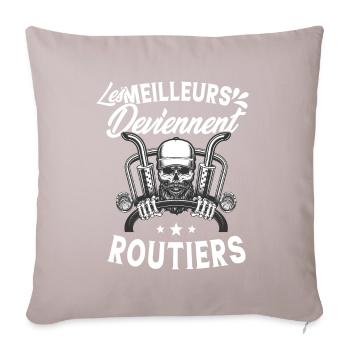les meilleurs deviennent routiers - Housse de coussin décorative 45 x 45 cm - taupe clair - Devant