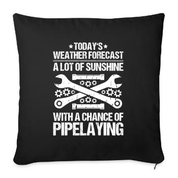 Constructeur de pipelines Construction de pipelines Pipelayer - Housse de coussin décorative 45 x 45 cm - noir - Devant