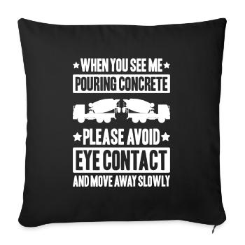 Betonbauer Stahlbetonbauer Concrete Worker - Sofa pillowcase 17,3'' x 17,3'' (45 x 45 cm) - black - Front