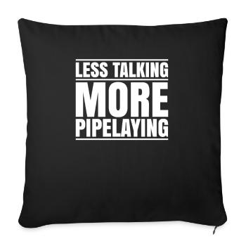 Pipeline Constructor Pipeline Construction Pipelayer - Sofa pillowcase 17,3'' x 17,3'' (45 x 45 cm) - black - Front