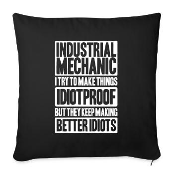 Industriemechaniker Mécanicien Industriel - Housse de coussin décorative 45 x 45 cm - noir - Devant