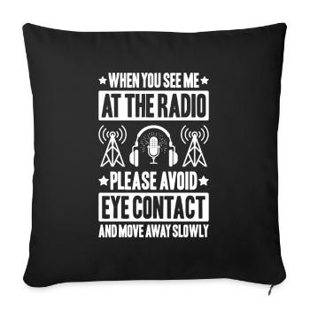 Amateurfunker Amateurfunk Radio Ham Amateur Radio - Sofa pillowcase 17,3'' x 17,3'' (45 x 45 cm) - black - Front