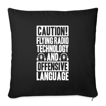 Amateurfunker Amateurfunk Radio Ham Amateur Radio - Sofa pillowcase 17,3'' x 17,3'' (45 x 45 cm) - black - Front