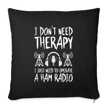 Amateurfunker Amateurfunk Radio Ham Amateur Radio - Sofa pillowcase 17,3'' x 17,3'' (45 x 45 cm) - black - Front