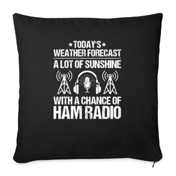 Amateurfunker Amateurfunk Radio Ham Amateur Radio - Sofa pillowcase 17,3'' x 17,3'' (45 x 45 cm) - black - Front