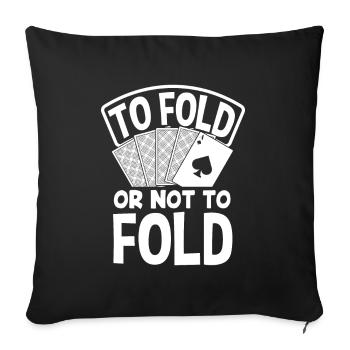Joueur de poker Joueur de poker Cadeau de poker - Housse de coussin décorative 45 x 45 cm - noir - Devant