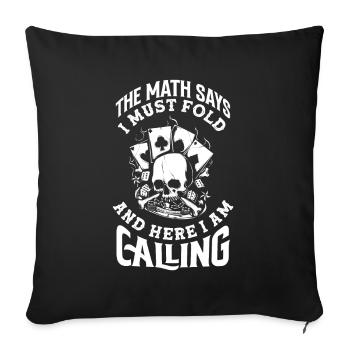 Joueur de poker Joueur de poker Cadeau de poker - Housse de coussin décorative 45 x 45 cm - noir - Devant