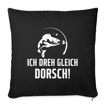 Je Suis Sur Le Point De Tourner La Morue Pêcheur - Housse de coussin décorative 45 x 45 cm - noir - Devant