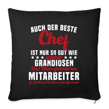 Meilleur chef Aussi bon que Grandiose chef - Housse de coussin décorative 45 x 45 cm - noir - Devant