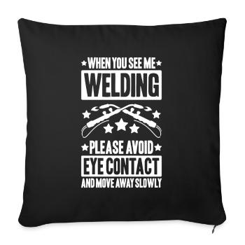 Schweißer Schweißen Schweißerei Welder Welding - Sofa pillowcase 17,3'' x 17,3'' (45 x 45 cm) - black - Front