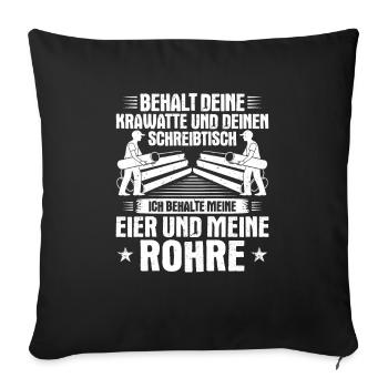 Constructeur de pipelines Construction de pipelines Pipelayer - Housse de coussin décorative 45 x 45 cm - noir - Devant