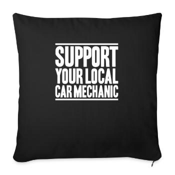 Ingénieur en mécatronique automobile Mécanicien automobile Mécanicien automobile - Housse de coussin décorative 45 x 45 cm - noir - Devant
